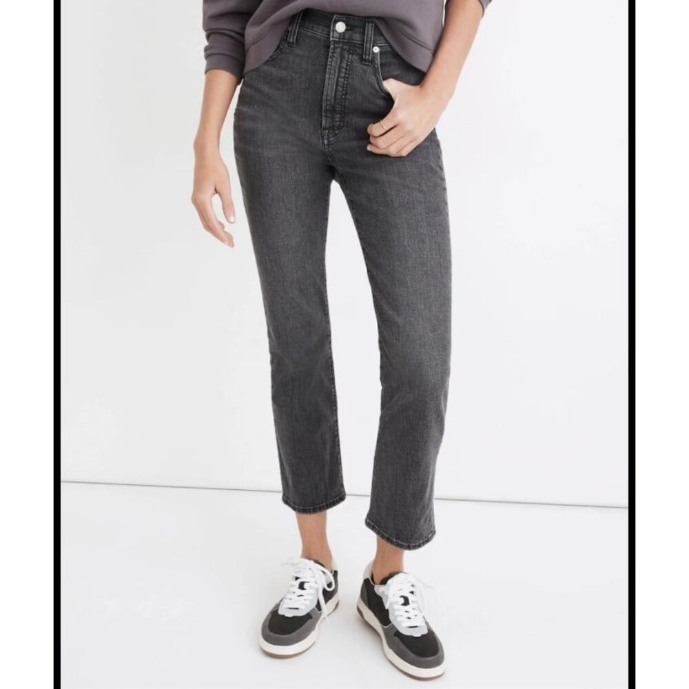 Madewell Cali Demi Boot Grey jeans size 26/2